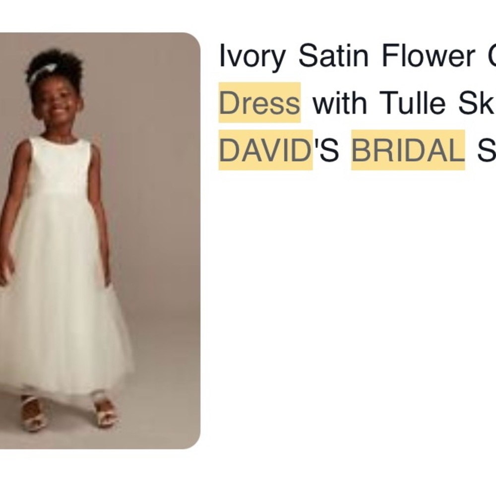 Satin flower girl dress with tulle skirt